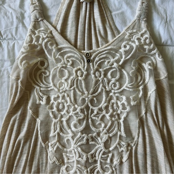 Cream Racerback Tank - Picture 10 of 11